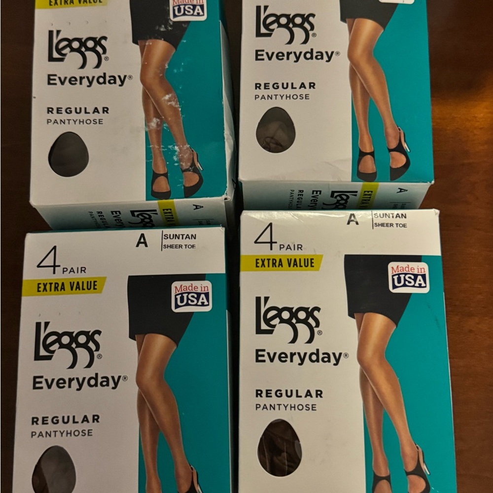 4 pantyhose boxes